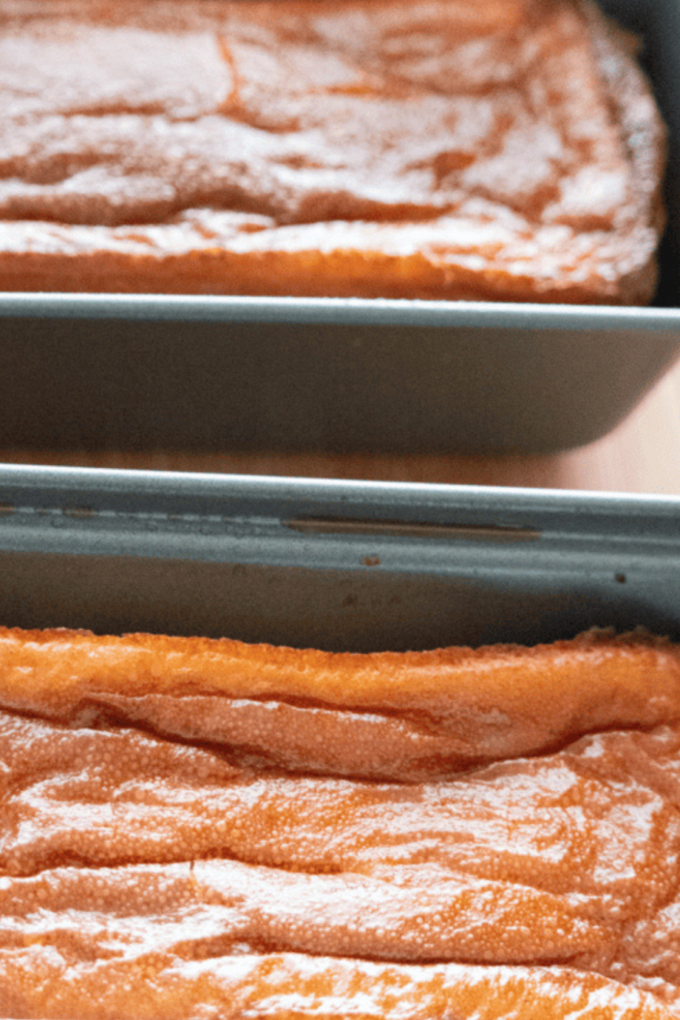 Air Fryer Keto Egg Loaf served sliced on a plate, golden brown, fluffy, and ready to eat.