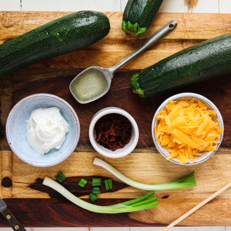 Ingredients Needed For Air Fryer Hasselback Zucchini