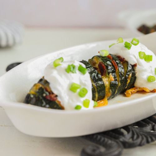 Air Fryer Hasselback Zucchini Fork To Spoon