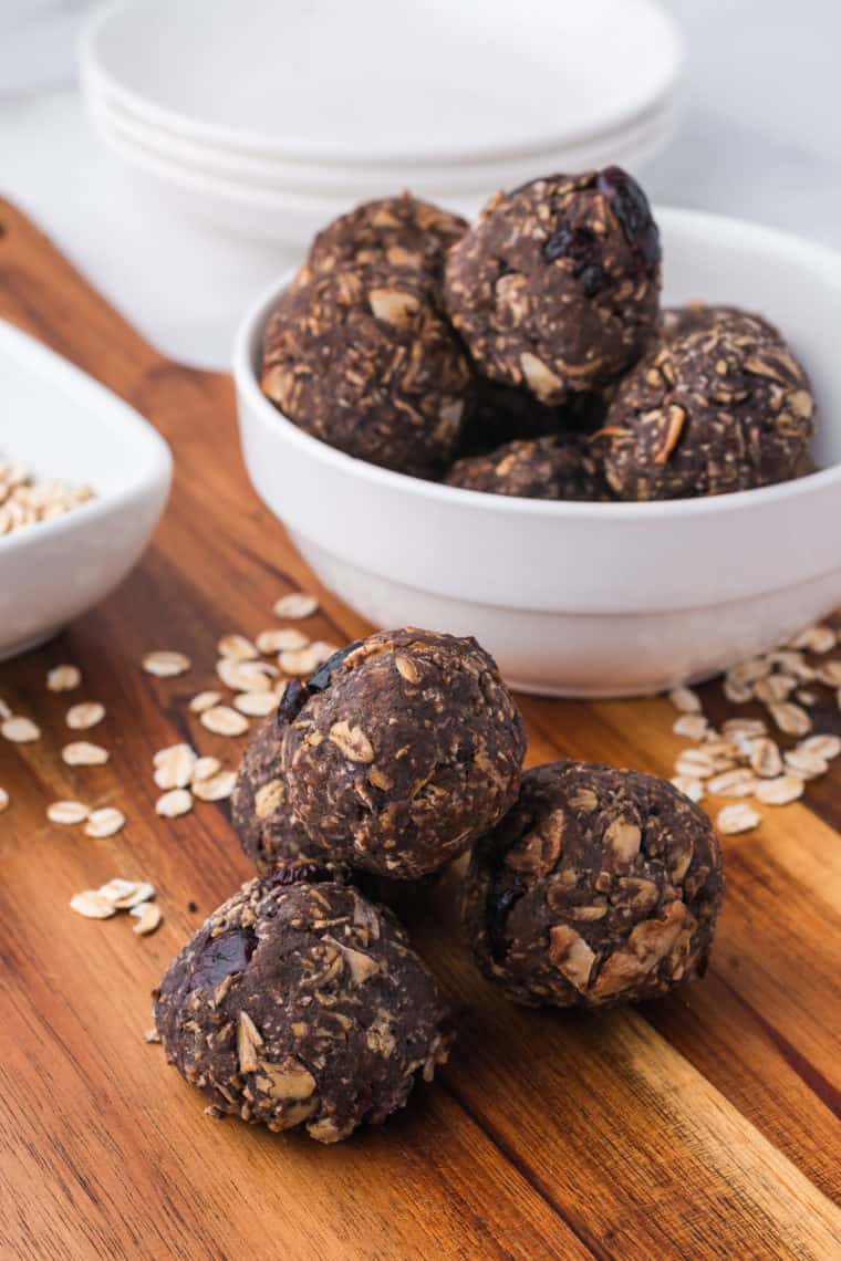 Air Fryer Oat Protein Balls with a crispy exterior and soft, chewy interior, packed with protein.