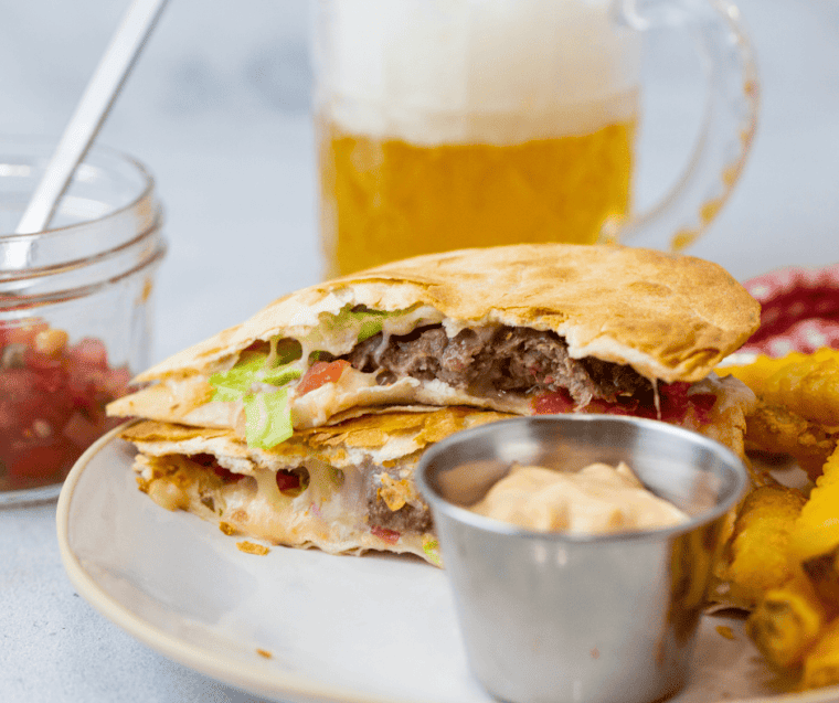 Air Fryer Applebee's Quesadilla Burger