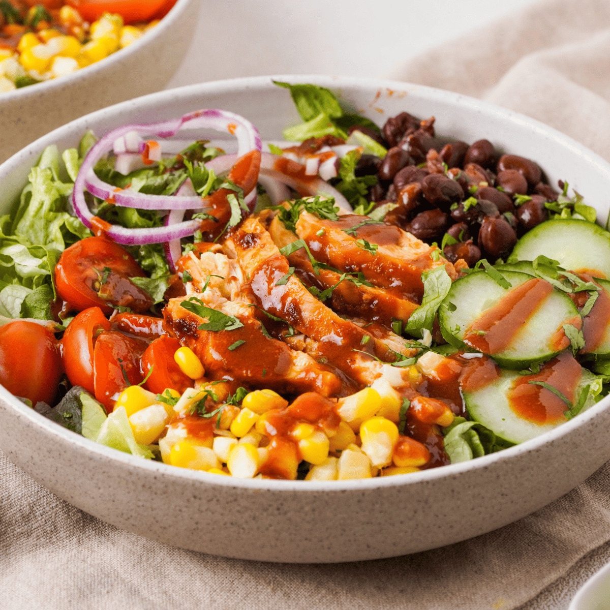 Air Fryer BBQ Chicken Salad