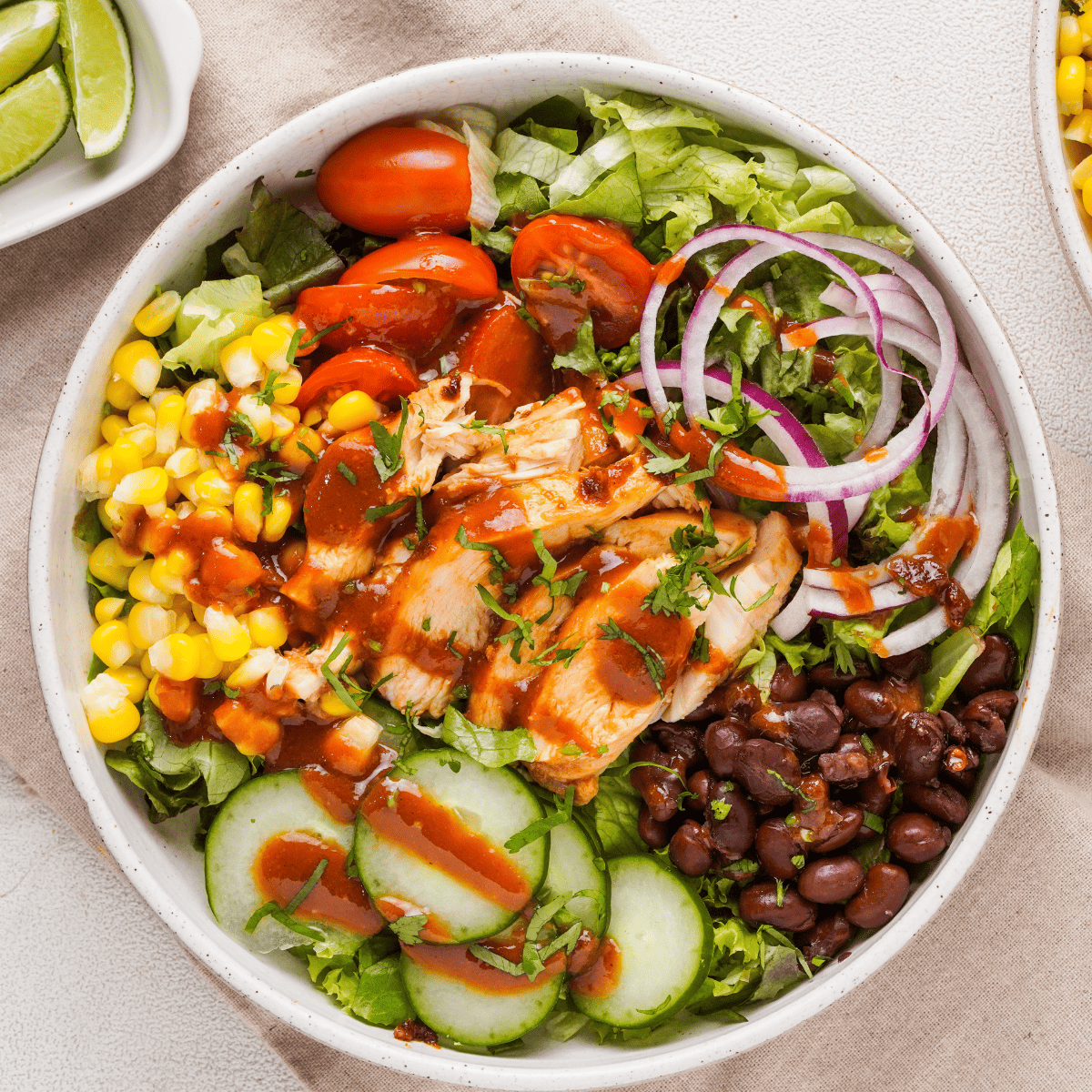 Air Fryer BBQ Chicken Salad