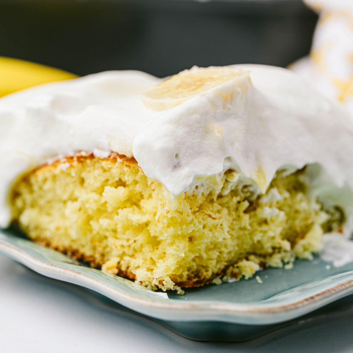 Air Fryer Banana Poke Cake