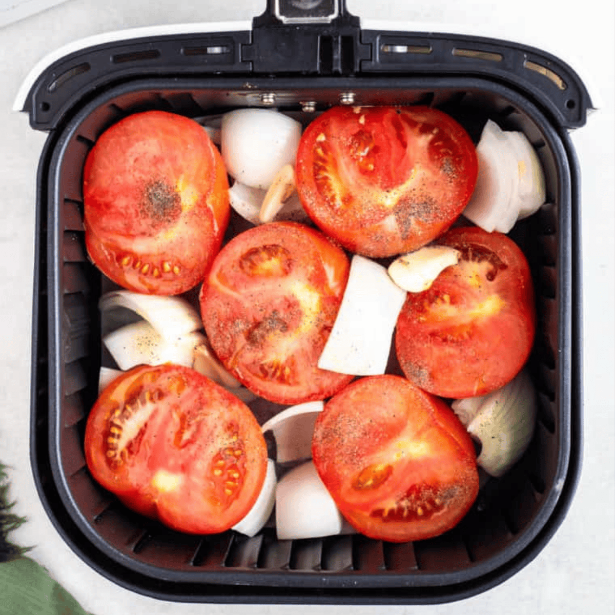 Air Fryer Roasted Roma Tomatoes