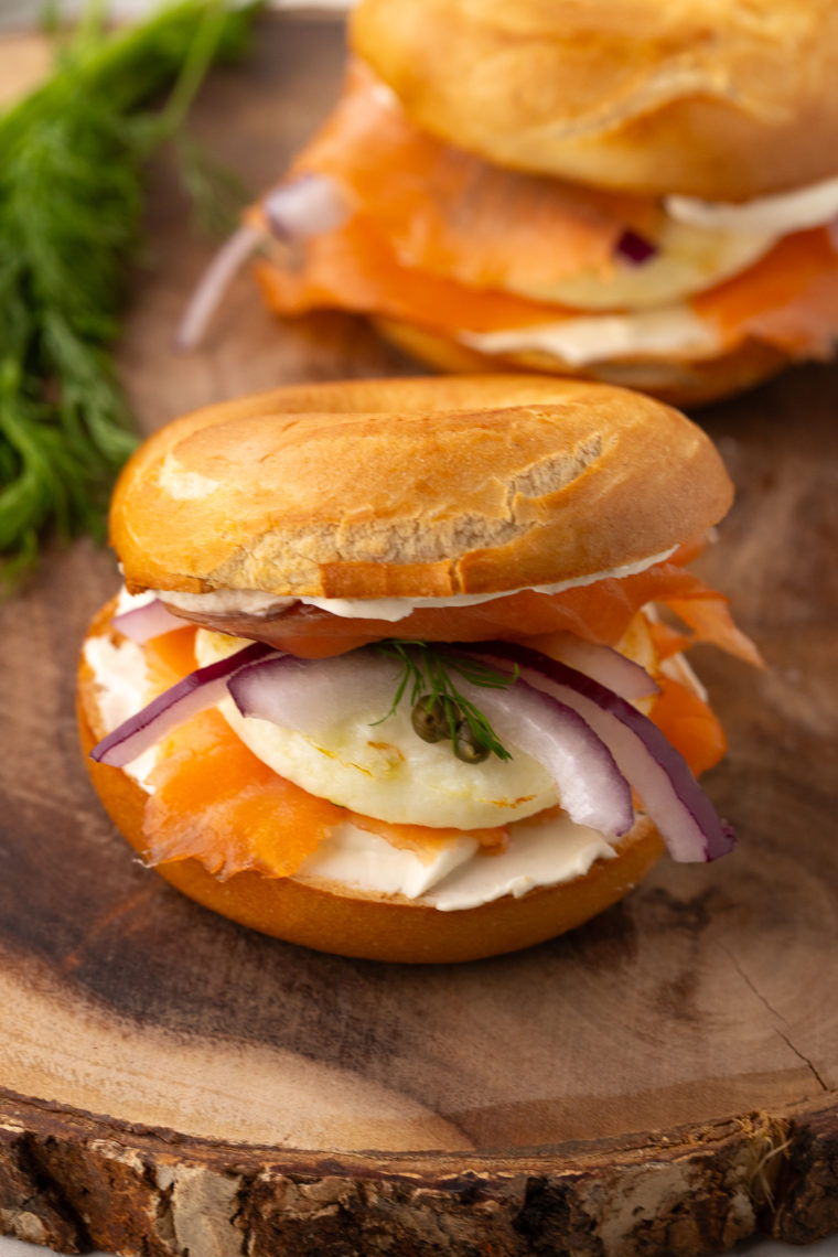 There are plenty of reasons why you'll absolutely love our recipe for Air Fryer Lox and Egg Sandwiches: Incredible Flavor Fusion: This recipe marries the delicate, smoky notes of lox with the creamy richness of scrambled eggs. The result is a harmonious flavor explosion that's both sophisticated and satisfying. Speedy and Convenient: Using the air fryer, you can have this gourmet breakfast sandwich ready in just a matter of minutes. It's a fantastic option for those busy mornings when you want something delicious without the hassle. Customizable: Feel free to personalize your sandwich with additional ingredients like capers, red onions, fresh herbs, or a sprinkle of black pepper. The versatility of this recipe allows you to tailor it to your taste preferences. Elevated Breakfast Experience: Lox and Egg Sandwiches bring a touch of luxury to your breakfast routine. They're perfect for impressing guests at brunch or simply treating yourself to a special morning indulgence. Healthy Twist: By using the air fryer, you can enjoy the flavors of traditional lox and bagels with fewer calories and less saturated fat than the classic version. It's a healthier take on a beloved favorite. Minimal Cleanup: With the air fryer's non-stick surface, cleanup is a breeze, making this recipe a practical choice for any day of the week. In summary, Air Fryer Lox and Egg Sandwiches offer an exquisite and convenient breakfast option that's sure to become a favorite. Whether you're a breakfast enthusiast or looking to impress your loved ones with a gourmet morning meal, this recipe has you covered.