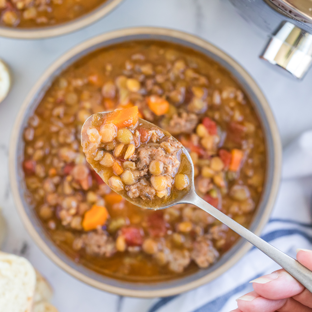 Instant Pot Copycat Carrabba’s Sausage Lentil Soup Fork To Spoon