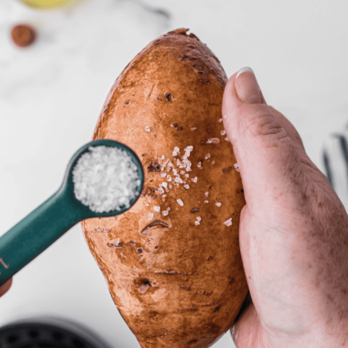 Ninja Foodi Baked Sweet Potato - Fork To Spoon