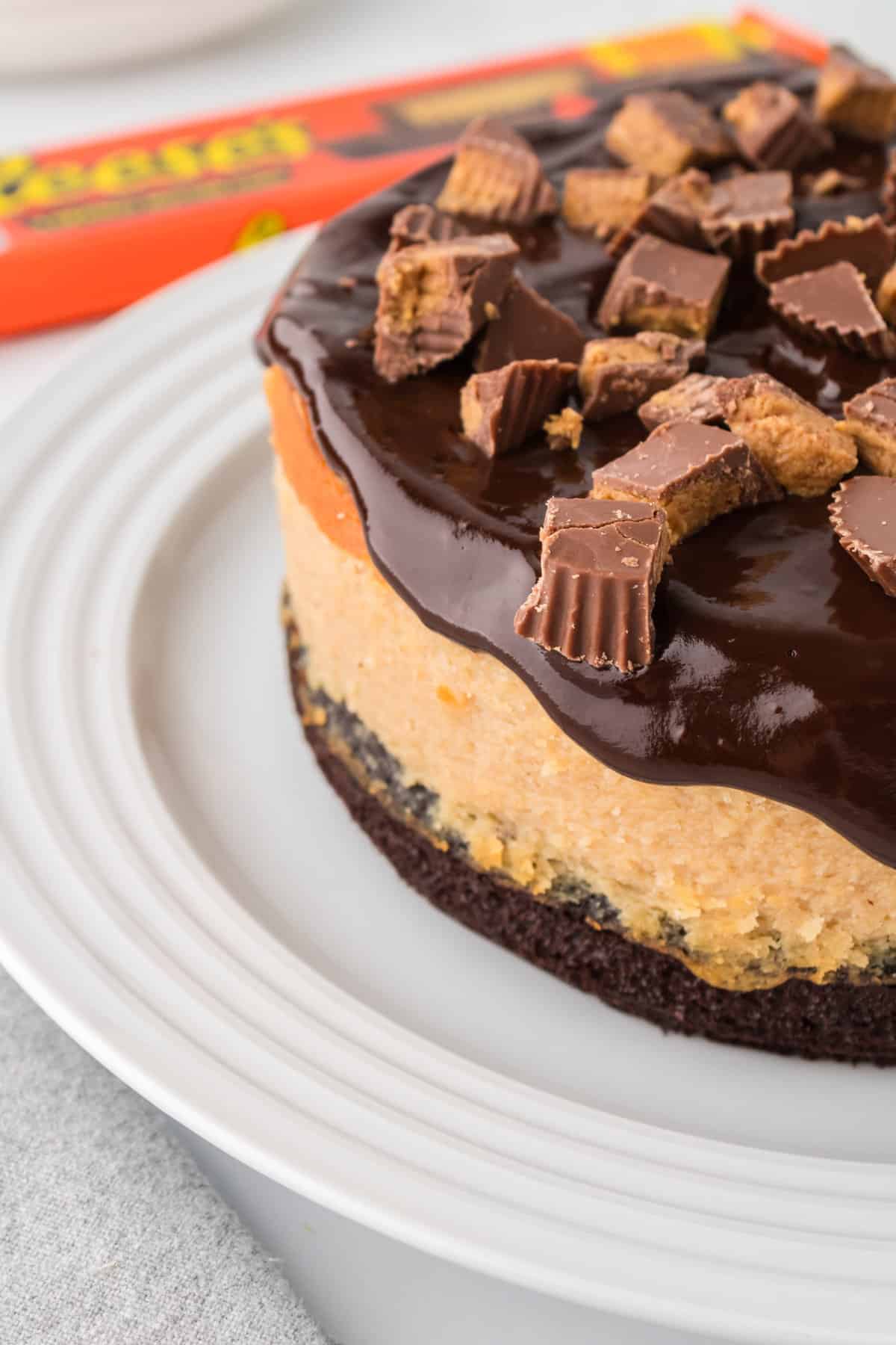 Copycat Cheesecake Factory Reese's Peanut Butter Chocolate Cake Cheesecake