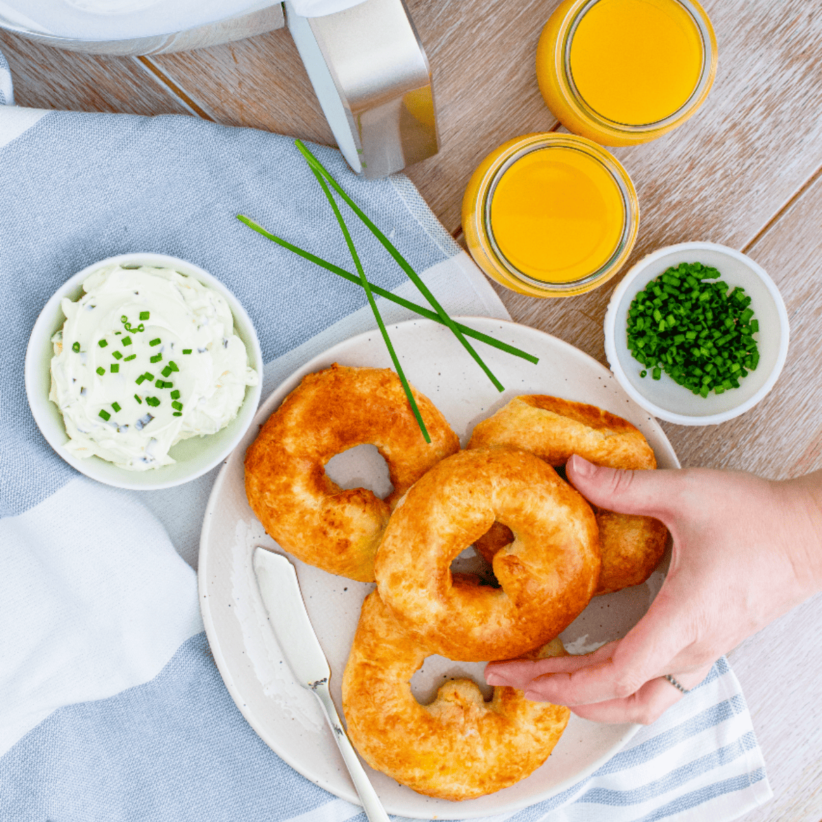 Air Fryer 2 Ingredient Bagels