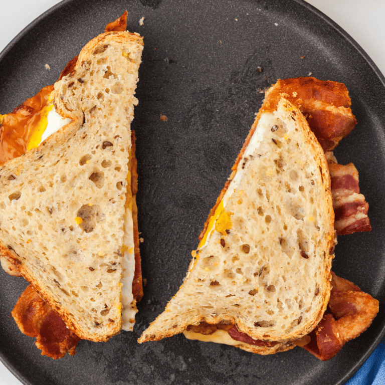 Air Fryer Bacon And Egg Sandwich Fork To Spoon