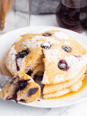 Air-Fryer-Blueberry-Pancakes