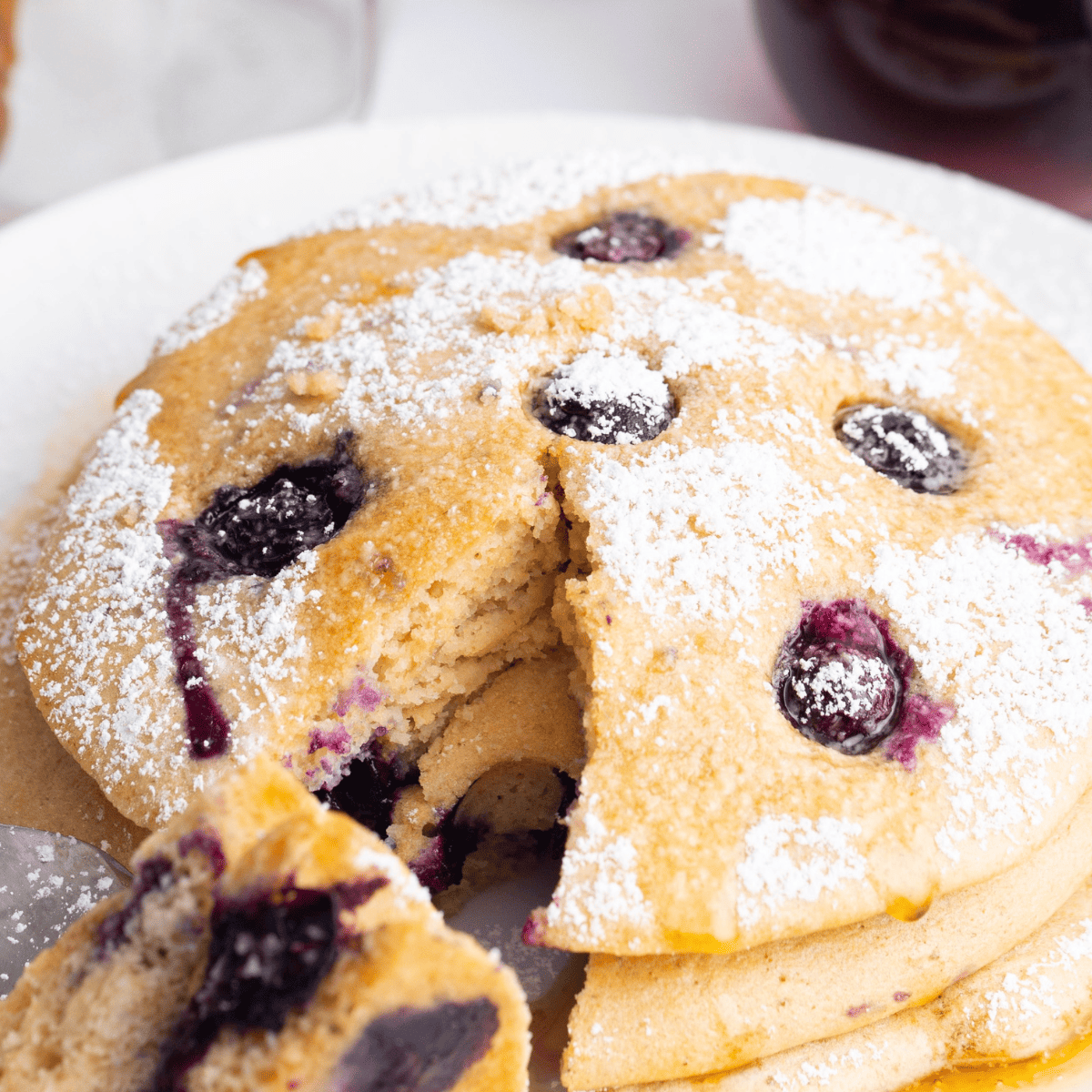 Air Fryer Blueberry Pancakes