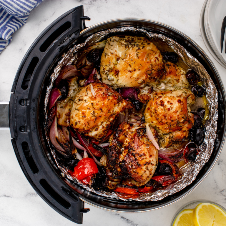 Air Fryer Greek Chicken Thighs Fork To Spoon