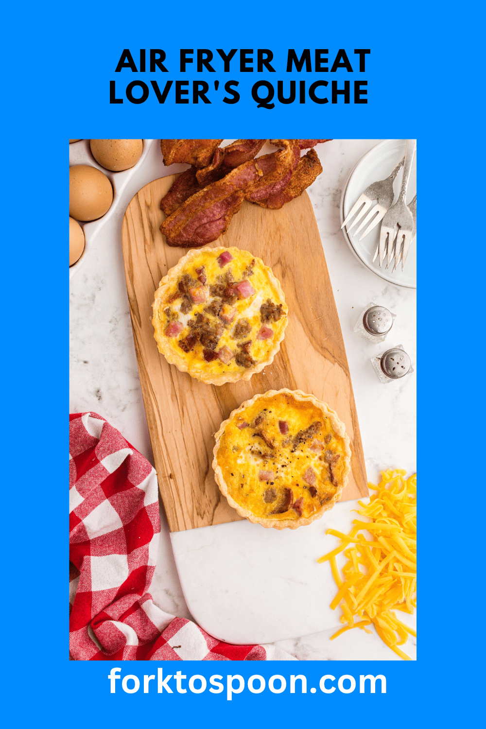 Air Fryer Meat Lover's Quiche