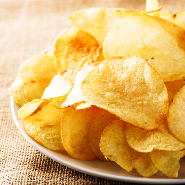 Air Fryer Salt and Vinegar Potato Chips - Fork To Spoon