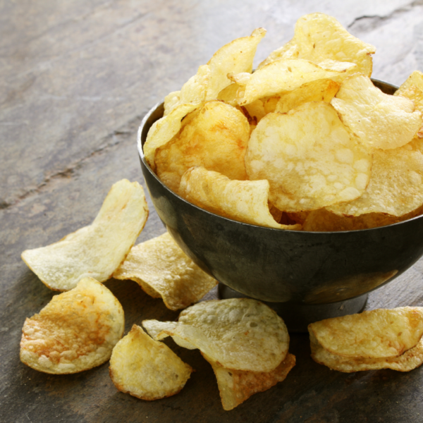 Air Fryer Salt and Vinegar Potato Chips - Fork To Spoon