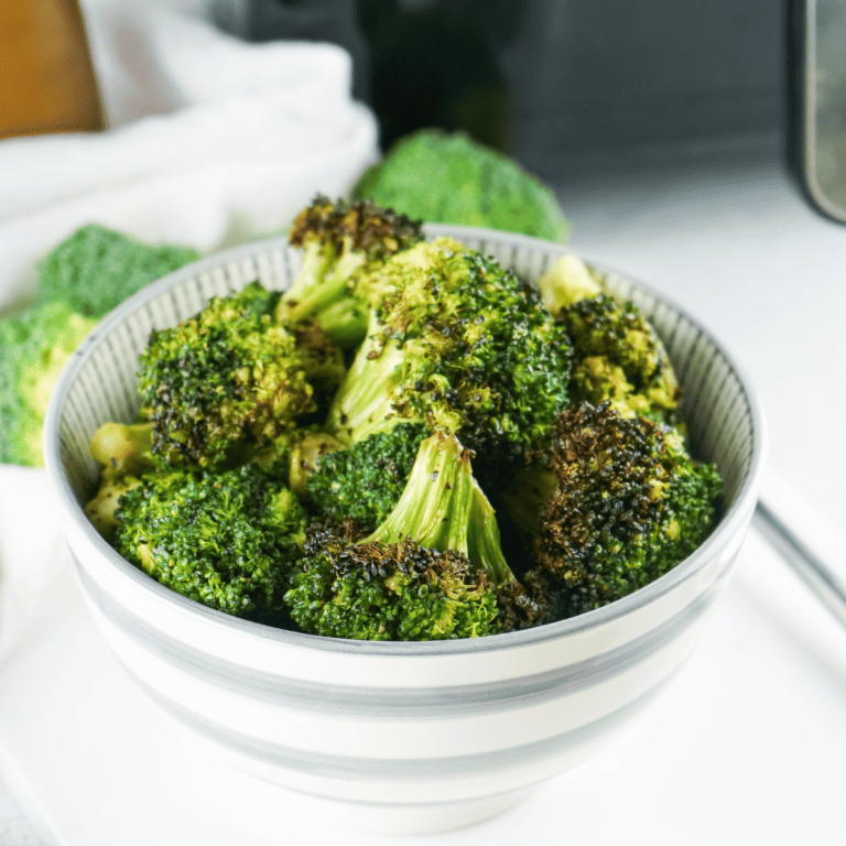 Air Fryer Trader Joe's Frozen Broccoli Florets Fork To Spoon