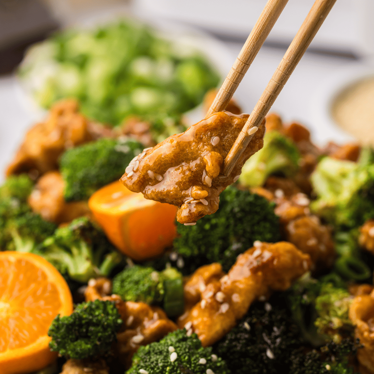 Air Fryer Trader Joe’s Orange Chicken And Broccoli