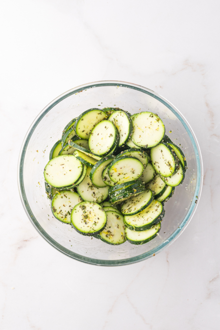 Blackstone zucchini cooked hot and fast until caramelized and tender with smoky char flavor for simple summer side