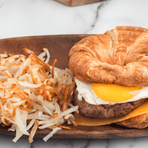 Burger King Sausage Egg And Cheese Croissanwich Fork To Spoon 8394