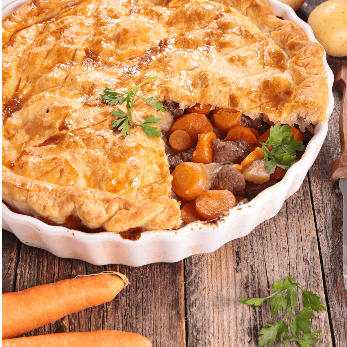 Air Fryer Frozen Beef Pot Pie - Fork To Spoon