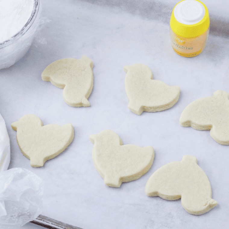 shaped cookies onto