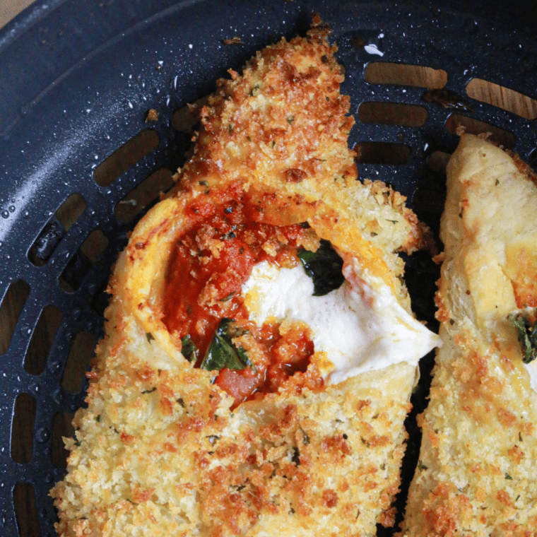 Air Fryer Pizza Cannoli On Plate Crispy and delicious