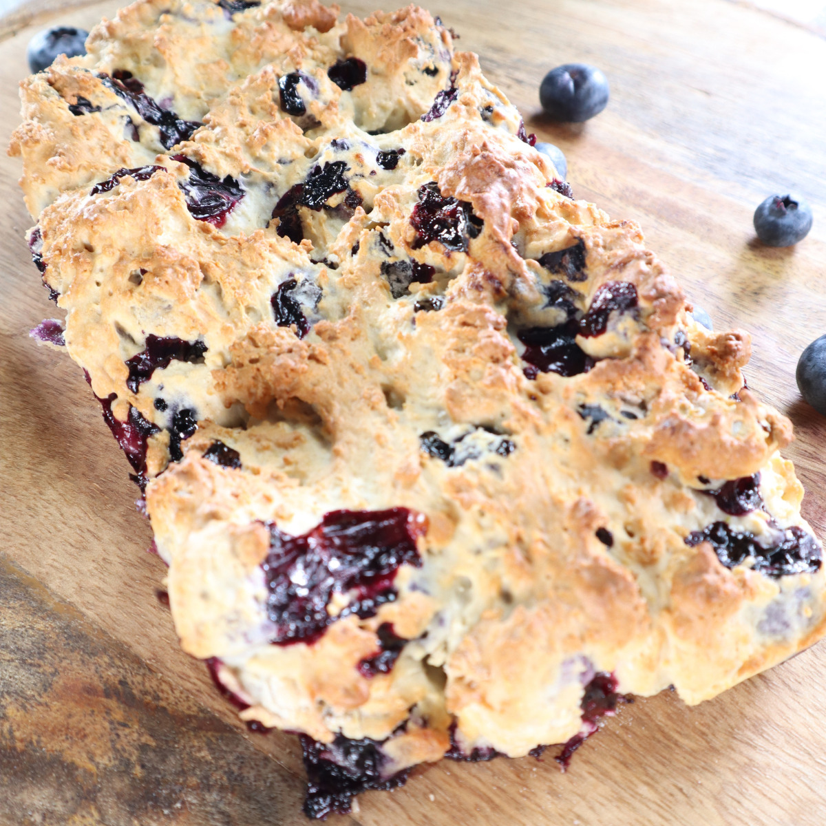 air fryer blueberry ice-cream bread