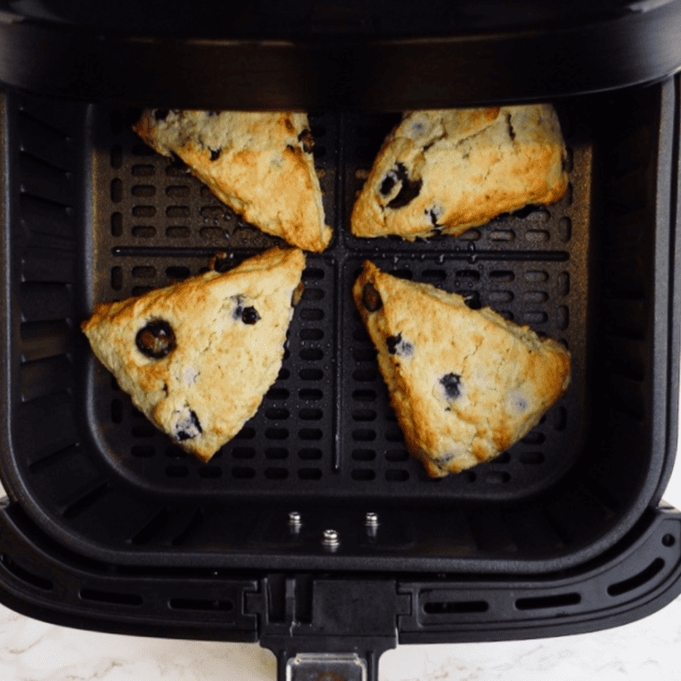 air fryer blueberry scones