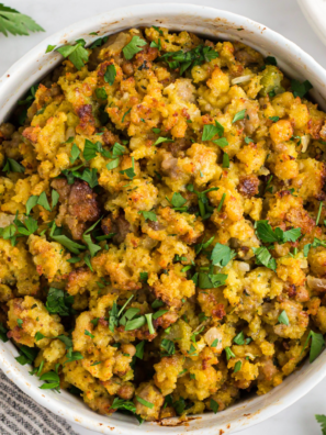 Air-Fryer-Cornbread-Sausage-Stuffing-2