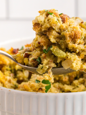 Air-Fryer-Cornbread-Sausage-Stuffing-3