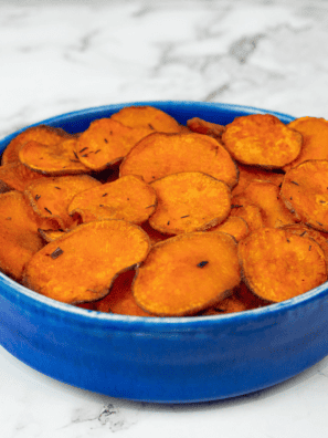 Air Fryer BBQ Sweet Potato Chips
