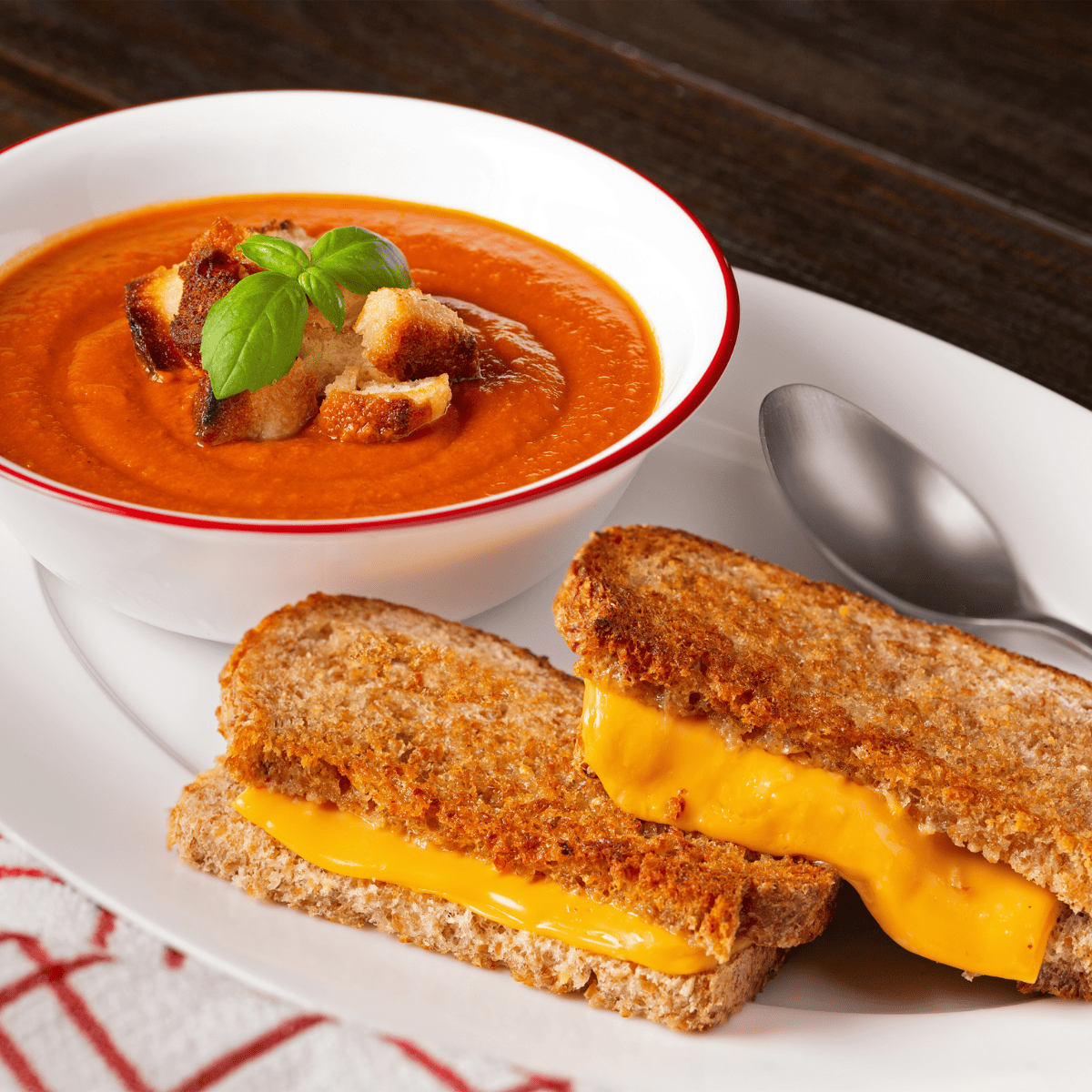 Air Fryer Feta, Tomato, and Basil Grilled Cheese - Fork To Spoon