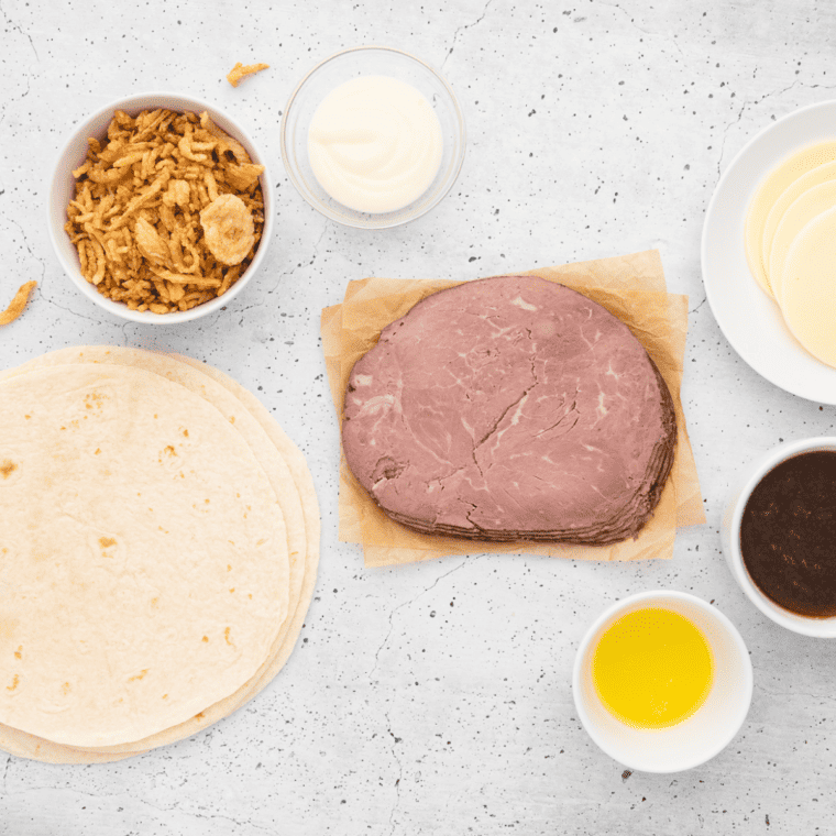 Ingredients Needed For Air Fryer French Dip Wraps