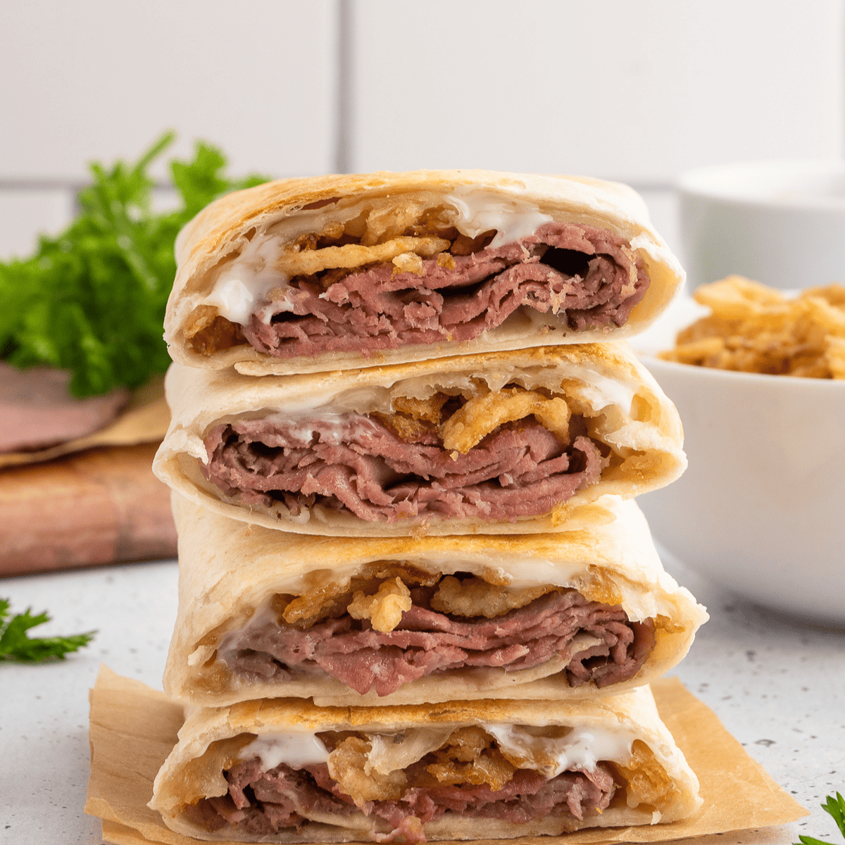 Easy Air Fryer French Dip Wraps