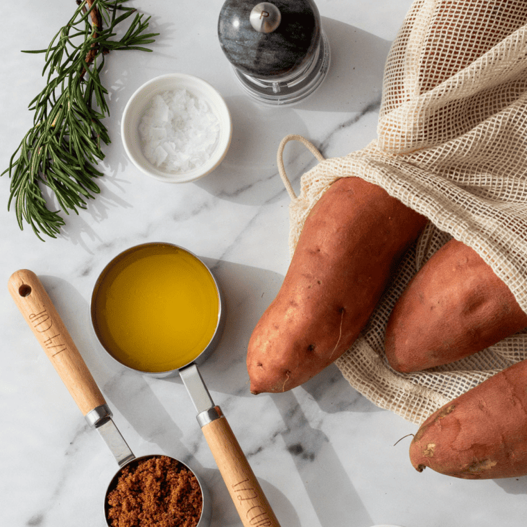 Ingredients Needed For Air Fryer Hasselback Sweet Potatoes
