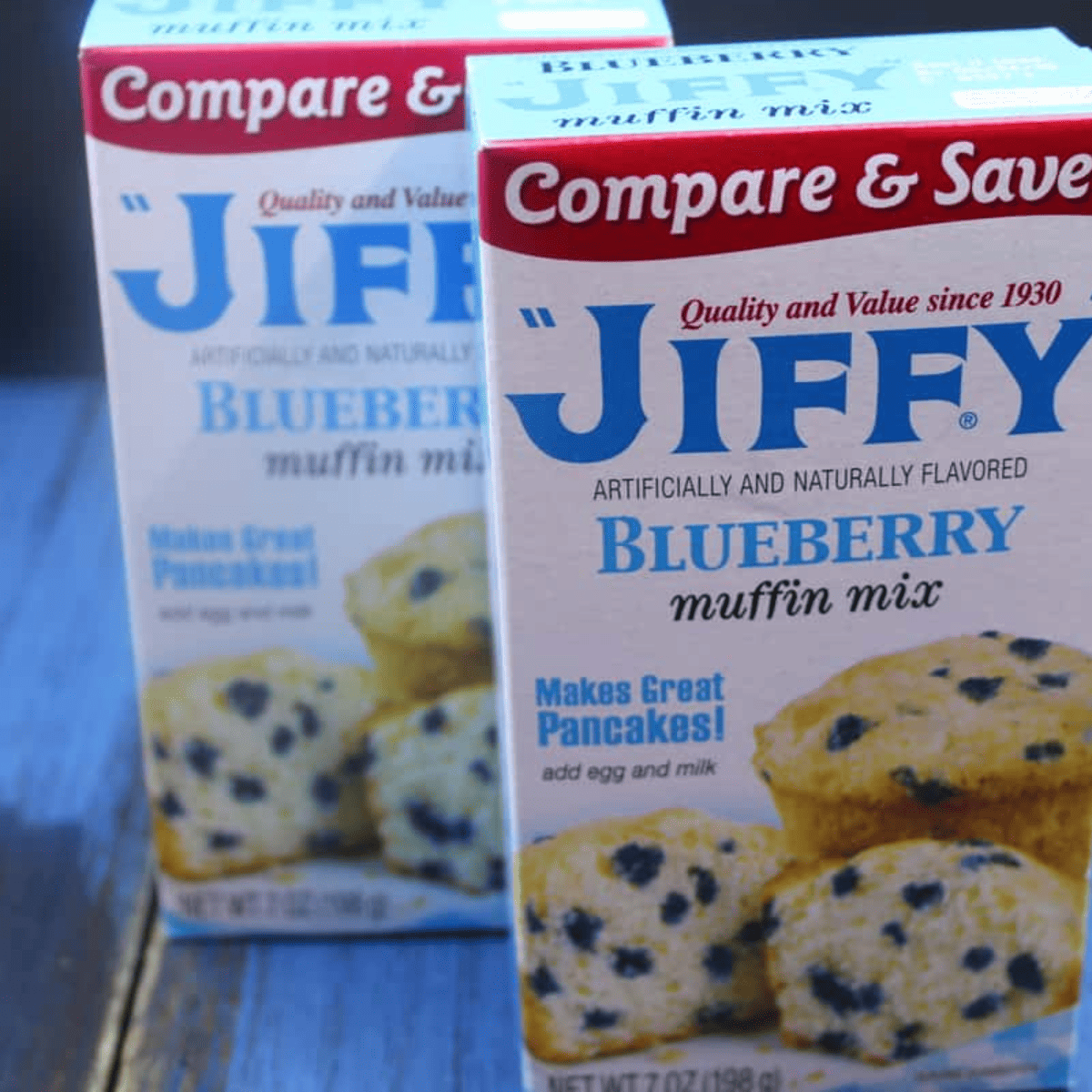 Air Fryer Jiffy Box Mix Blueberry Muffins Fork To Spoon