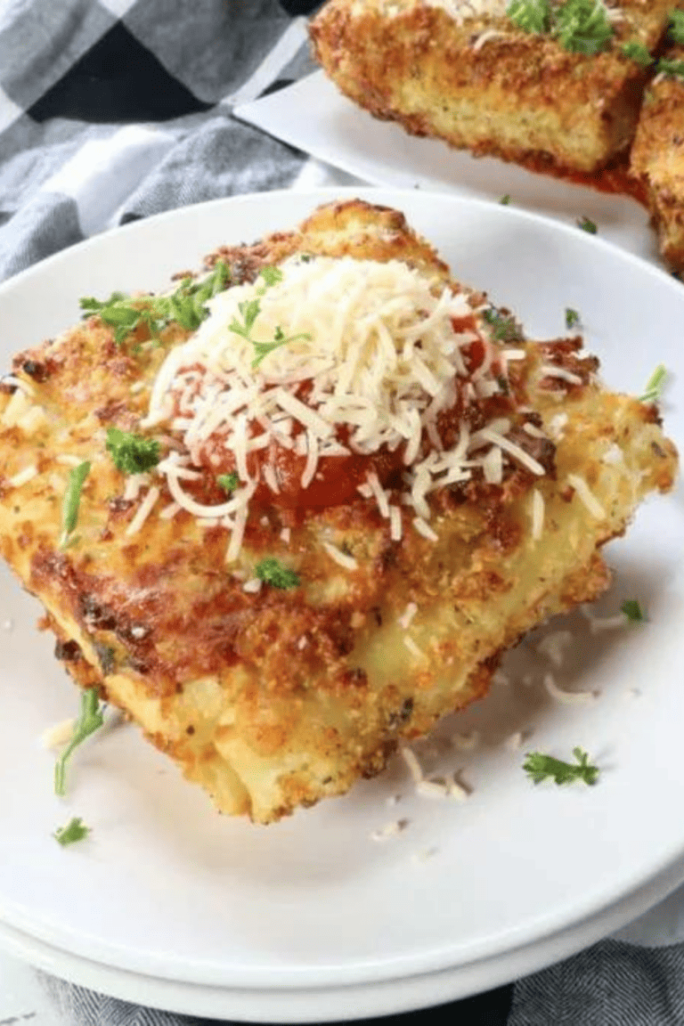 Air Fryer Olive Garden Copycat Lasagna Fritta Fork To Spoon