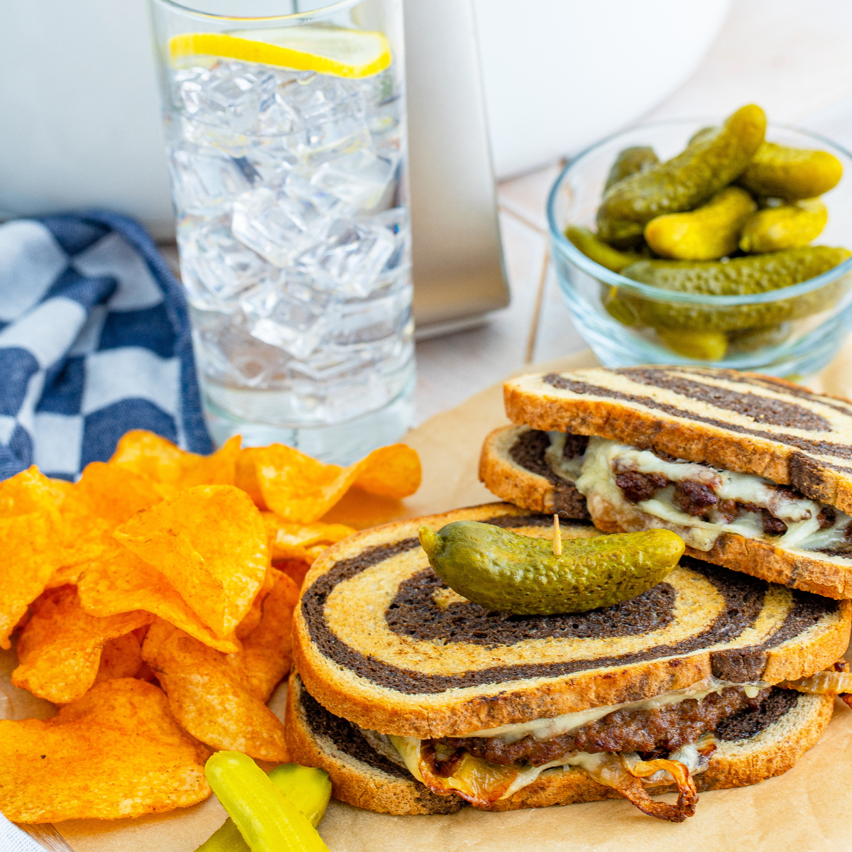 Air Fryer Patty Melt