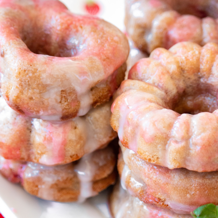 Air Fryer Strawberry Donuts