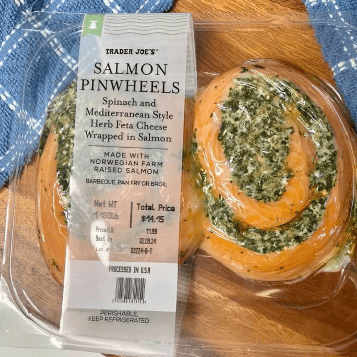 Air Fryer Trader Joe's Salmon Pinwheels Fork To Spoon