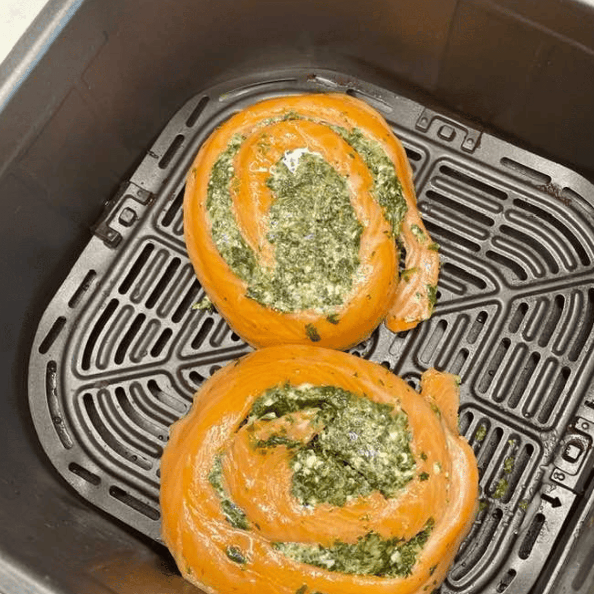 Air Fryer Trader Joe's Salmon Pinwheels Fork To Spoon