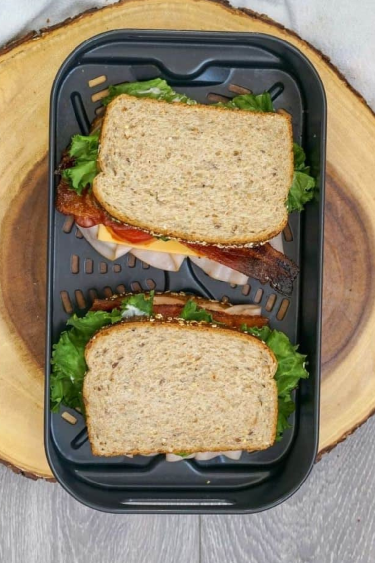 Air Fryer Turkey Club Sandwich
