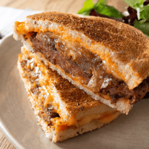 Air Fryer Waffle House Patty Melt - Fork To Spoon