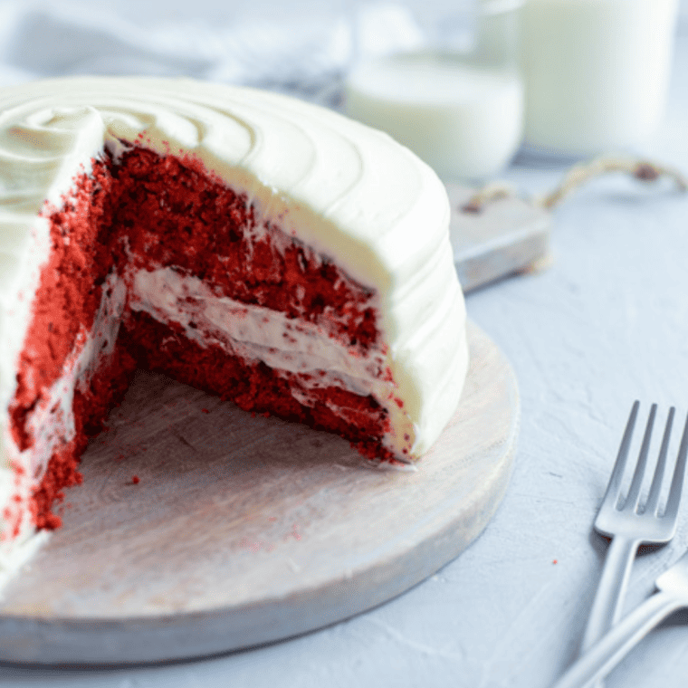 Red Velvet Cake made in the air fryer