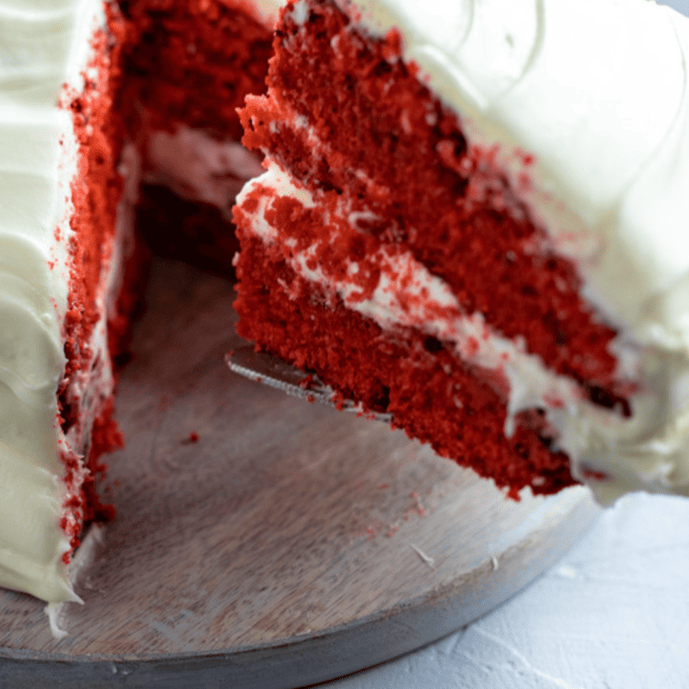 Air Fryer Red Velvet Cake