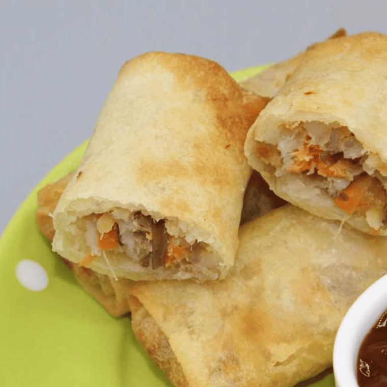 Air Fryer Salmon Spring Rolls