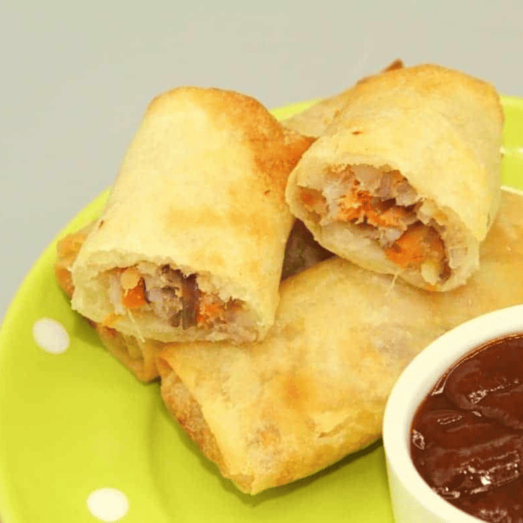 air fryer salmon spring rolls