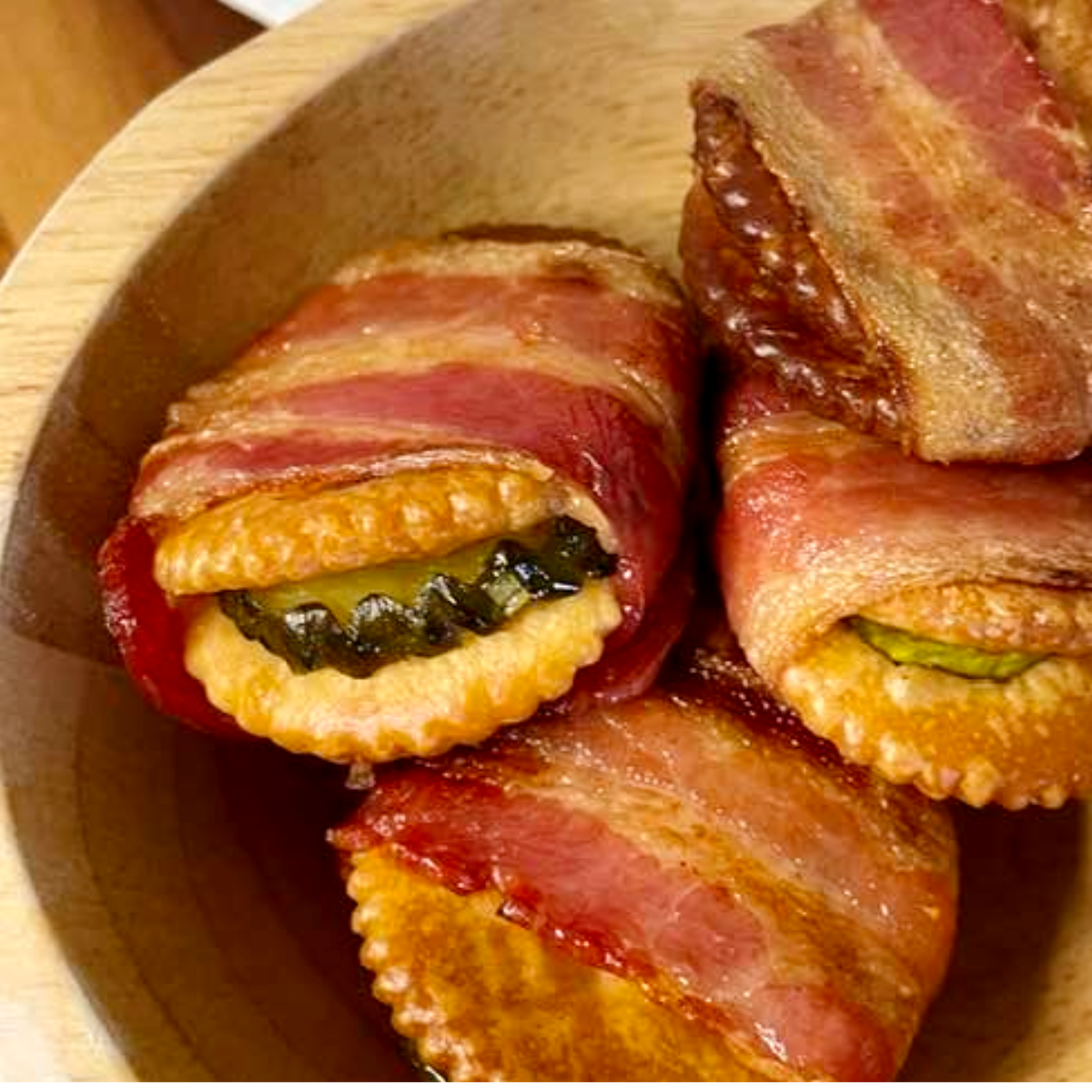 Air Fryer Bacon Wrapped Pickle Dippers-image